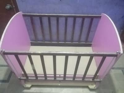 wooden used baby cot