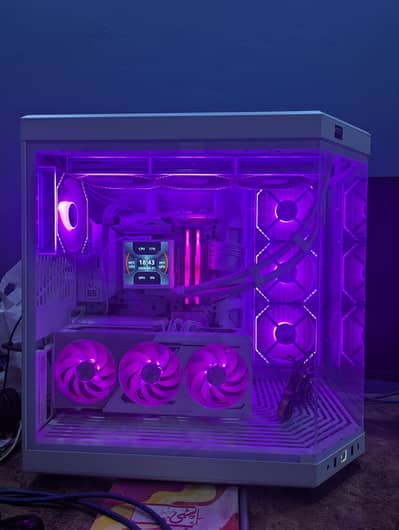 White  Gaming PC Setup | ASRock RX 9070 XT | Ryzen 7700 | HYTe Y70