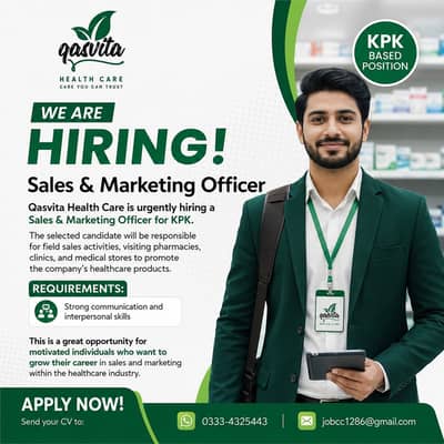 Sales & Marketing Officer Jobs in KPK , Field Sales Office
