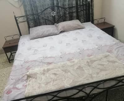 Queen Bed (Iron rod) | Dressing Table | 2 Chairs | Center Table