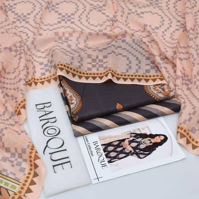 Premium Quaility Lawn Three Peice Suit With Chiffon Duppata