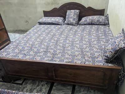 double bed with sofa set