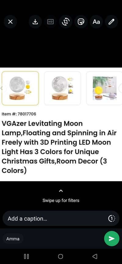 floting moon lamp -3D Printed Levitating LED  Light