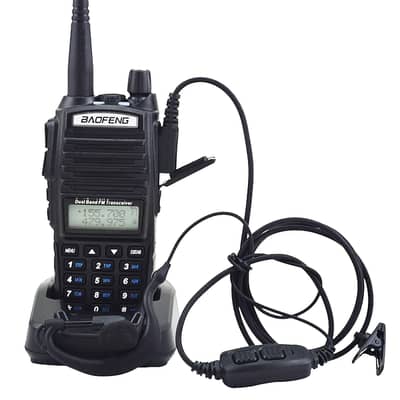 Earphone UV-82 Walkie talkie Microphone Wireless Handfree Duall PTT