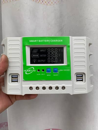 60A Smart Solar Charge Controller 12V/24V LCD Display USB Ports