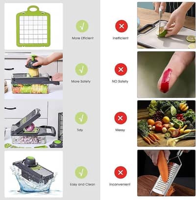 Manual Food chopper black green Abs plastic kitchen tol