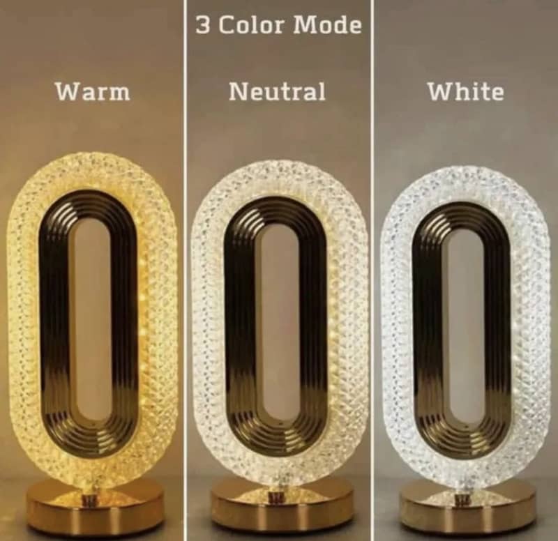 Crystal oval shape table lamp 0