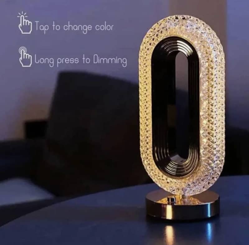 Crystal oval shape table lamp 2