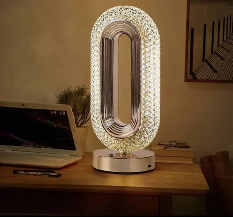 Crystal oval shape table lamp 3