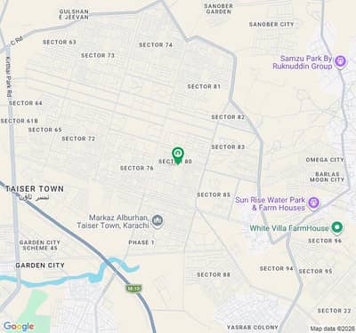 120 Sq. Yd. Plot For Sale Sector 80 Taiser Town Phase 1 Near By Northern By Pass,   Garden City & Gulshan-e-Maymar.