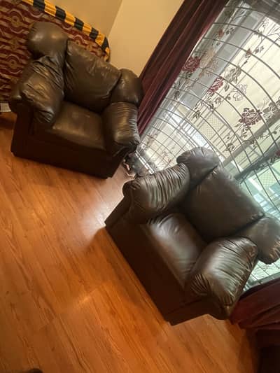 Pair of Imported leather sofa