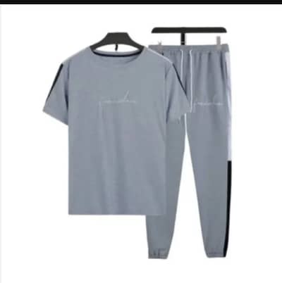 Men Grey Printed Track Suit 2Pcs XL to XXL