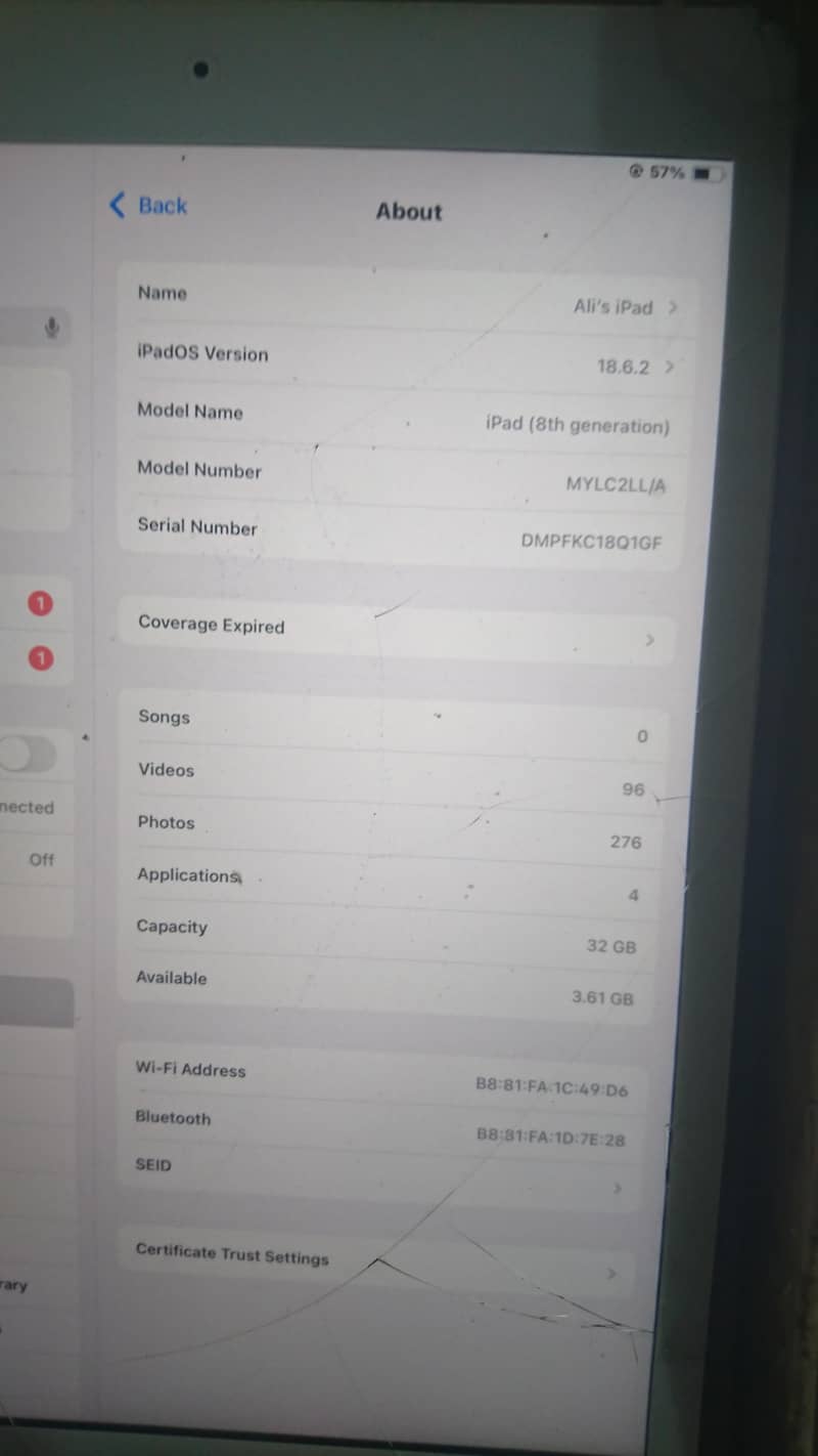 Ipad 8th gen with box 9