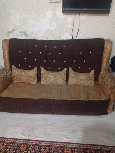 5 Seater Sofa Set | Stylish Wooden Sofa | Lounge Furniture