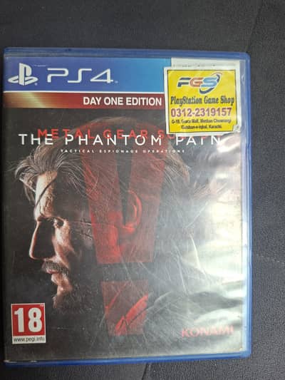 Metal Gear Solid V PS4 disc