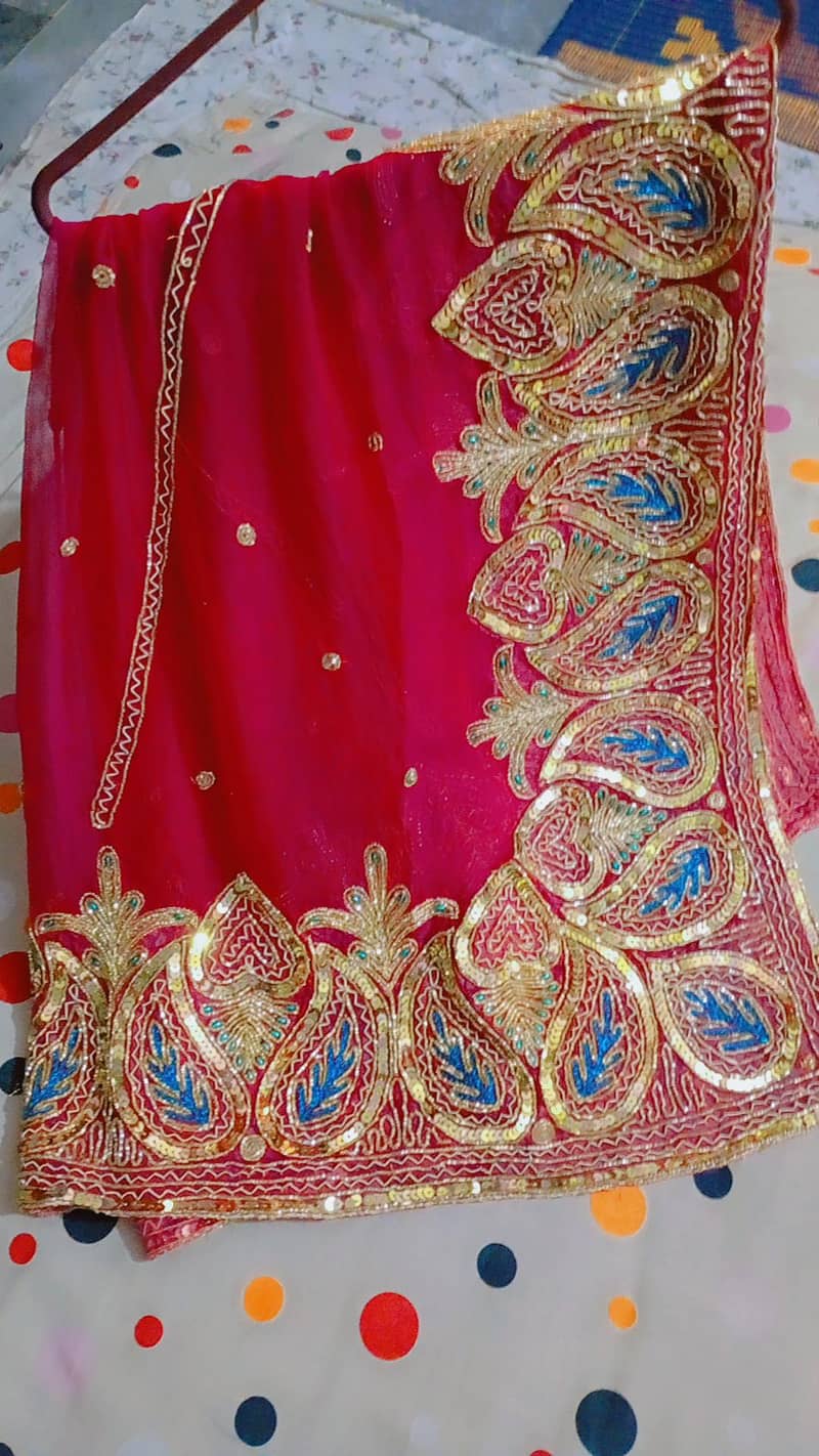 Bride Duppata Machine work 3