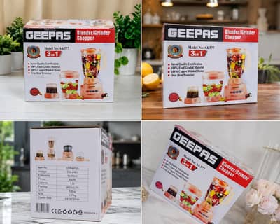 5 Years Warranty – Powerful Geepas 3 In 1 Kitchen Machine