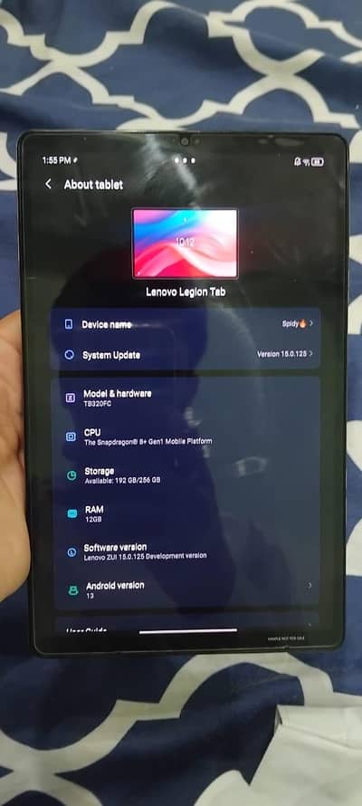 Lenovo legion tab 12/256 with box,