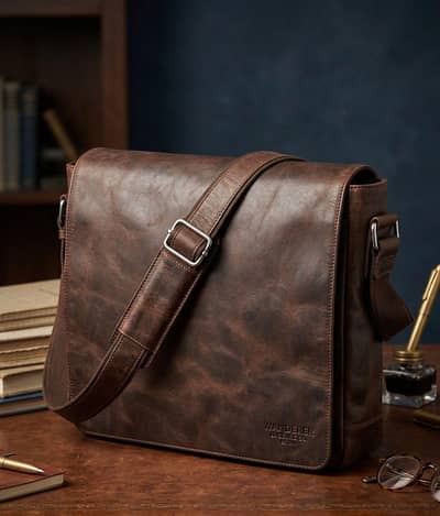 BEN Genuine Leather Laptop Bag