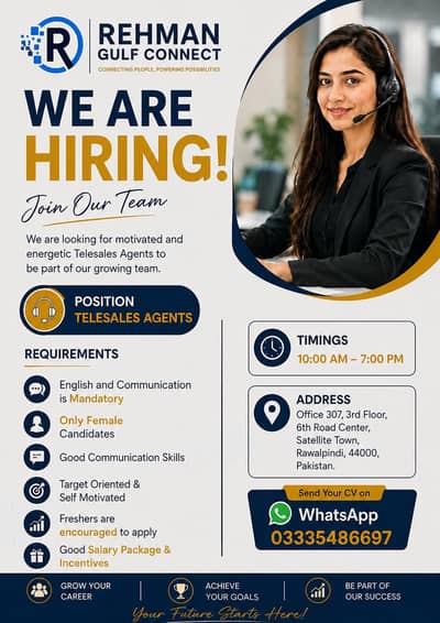 Female Call Center Sales Representative