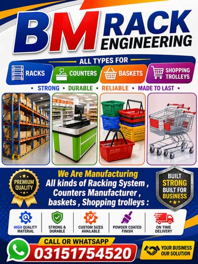 Counters ,Storage Racks, Adjustable Racks , Mart racks, Pharmacy Racks