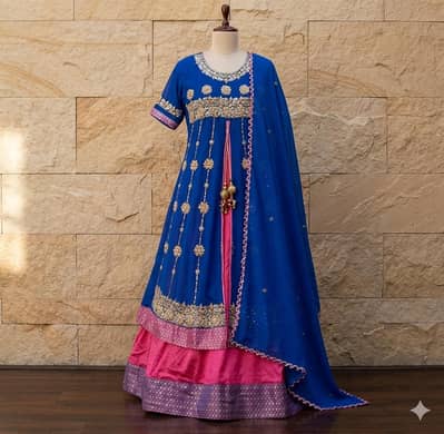 3 piece Embroidered Dress