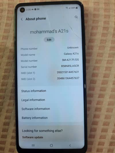 Samsung galaxy A21s ptarmigan offical approved