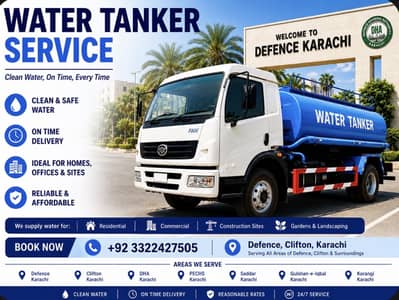 Book a water tanker in Karachi is now simple or convenient