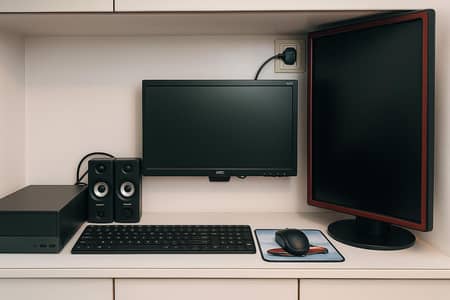 HP ProDesk i3 8th Gen Gaming PC With Dual Monitors & SSD