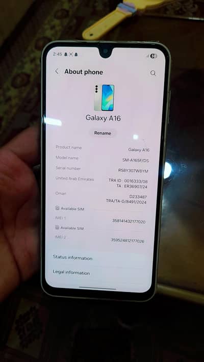 Samsung Galaxy A16 6 128 Non pta 03213558685
