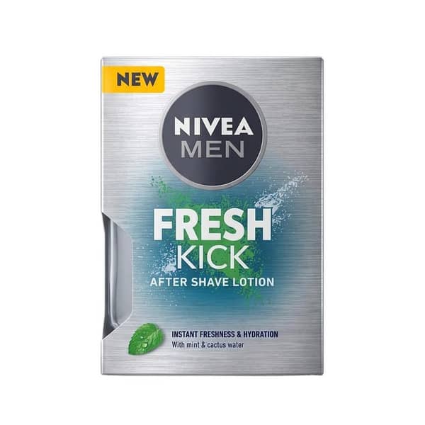 Nivea Men Fresh Kick After Shave Lotion instant Freshness, Hydration with Mint & Cactus Water
