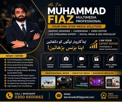 Professional Graphic Designer | Video Editor | Cameraman