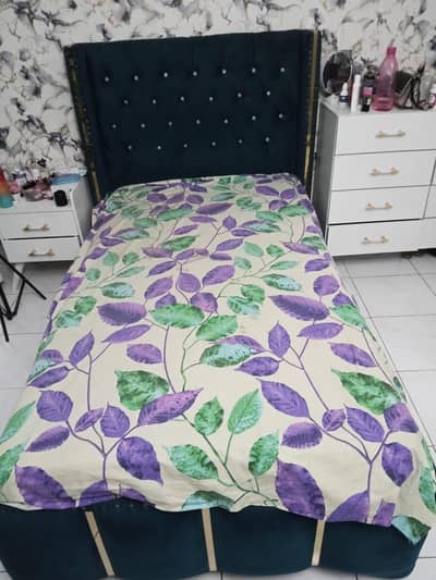 wooden single bed
