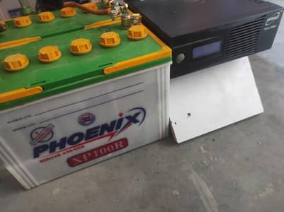 Homage inverter 2kva 24v double with 02 battery Phoenix 100
