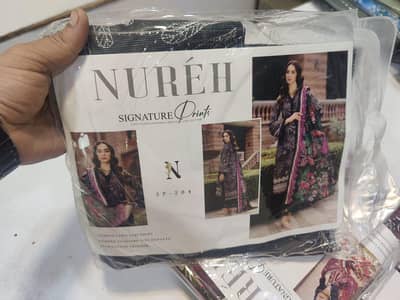 "Pure Lawn Embroidered 3-Piece Suits with Chiffon/pure Dupatta pure