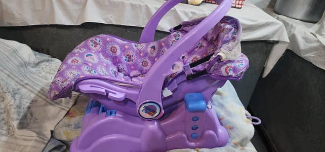 Mama Love 3-in-1 Baby Swing & Carry Cot - Purple (Excellent Condition]