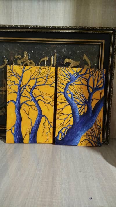 hand painted wall hangings