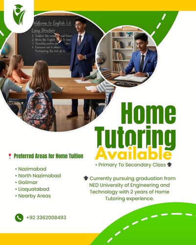 Home Tutoring Available from primary to Secondary