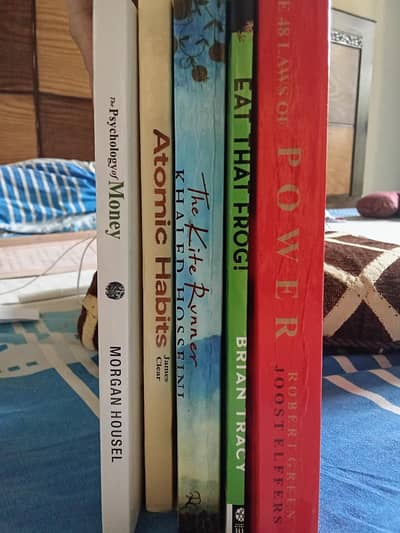 5 books. sef development and fiction
