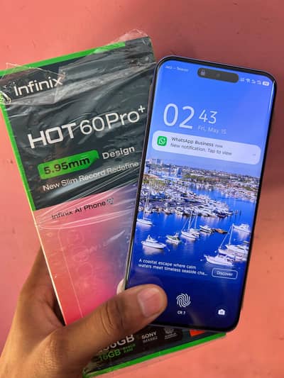 Hot 60 Pro Plus 8+256 Box Complete Saman