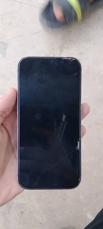 Iphone 14 pro BH%77 128Gb jv back glass crack only