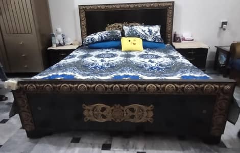 3month Used Bed with Side Tables Urgent Sale