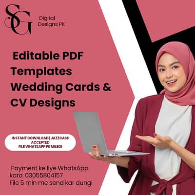 Editable Canva Templates - Wedding Cards, CV, Certificates