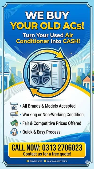we buy old ac / used ac / purana ac / purchaser