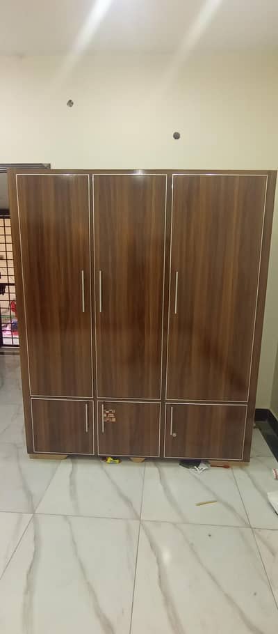 3 Door Wooden Almari, Wardrobe