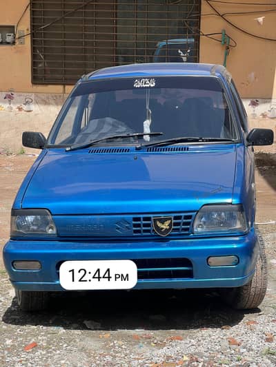 Mehran car showroom condition blue color urgently sale need cash only