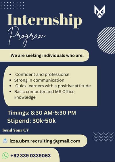Paid Internship Opportunity – Fresh Graduates