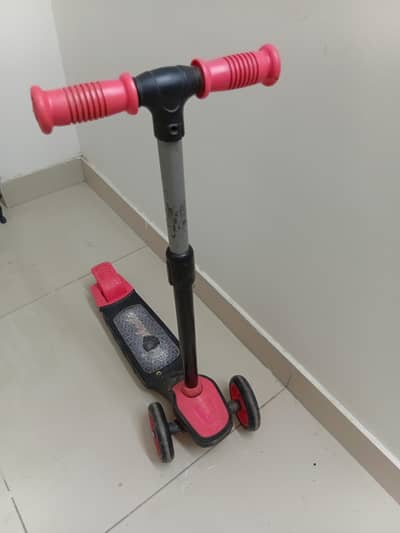 Kids 3 Wheel Scooter – Pink & Black | Good Condition