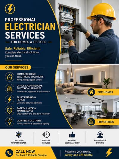  Professional Electrician Services for Homes & Offices 
