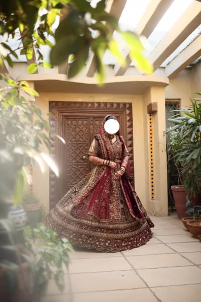 Indian Designer Bridal Formal Lehnga Choli with 2 Dupattas